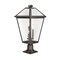 Z-Lite Talbot 3 Light Outdoor Pier Mounted Fixture, Oil Rubbed Bronze And Seedy 579PHXLR-533PM-ORB - alternate 4